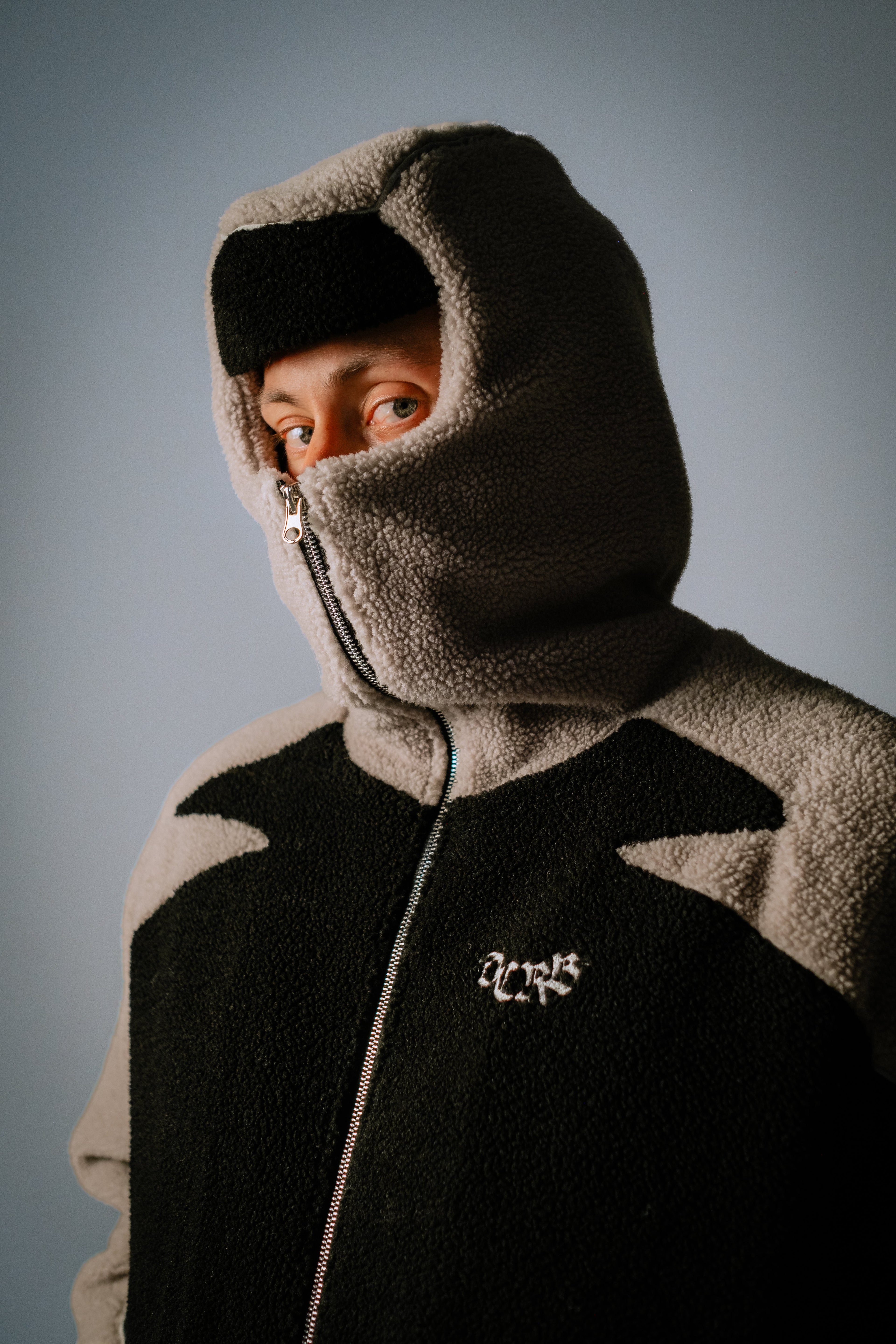 Ninja Fleece Jacke  - Schwarzes & Grau