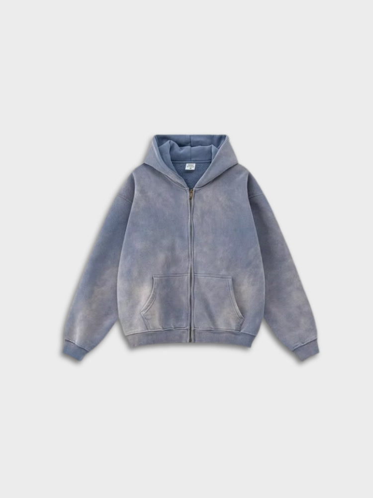 Blue lights Zip Hoodie