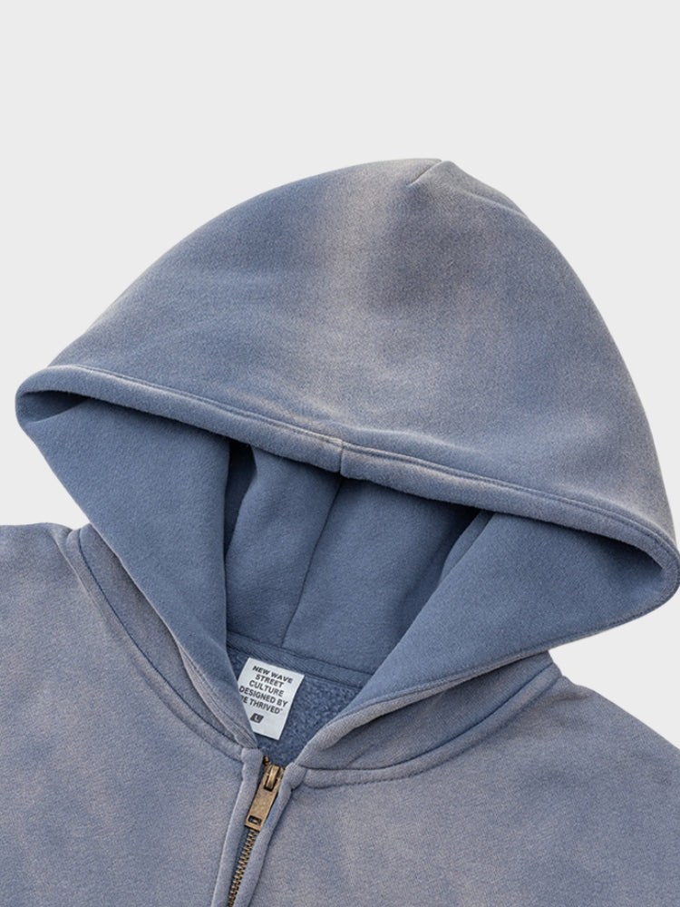 Blue lights Zip Hoodie